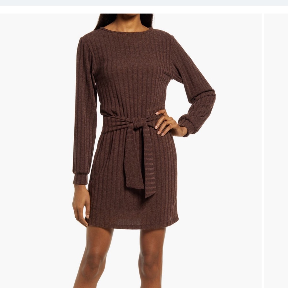 Fraiche by J dark brown sweater dress XL